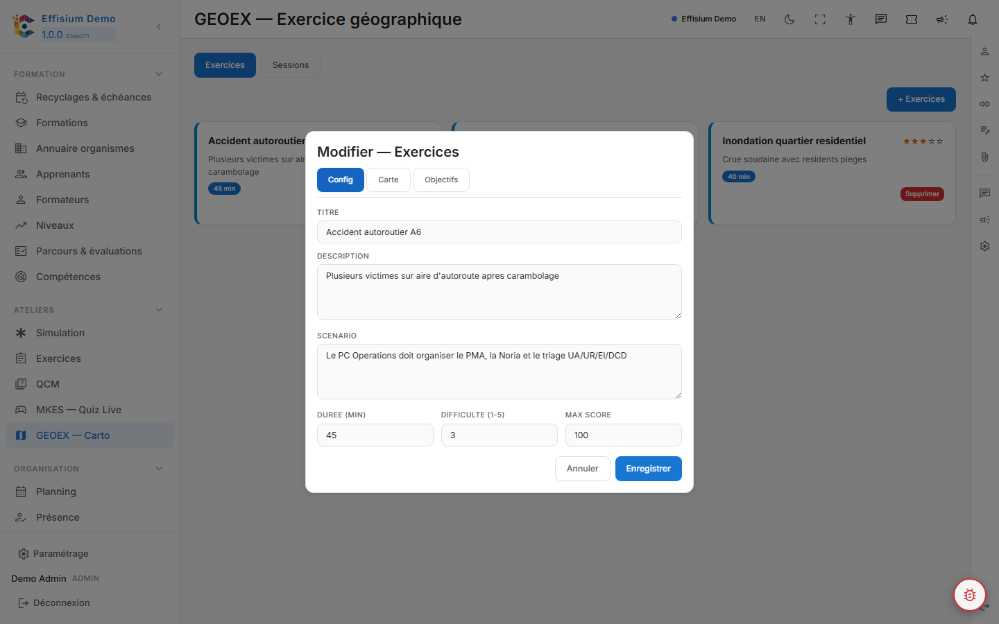 GEOEX carte